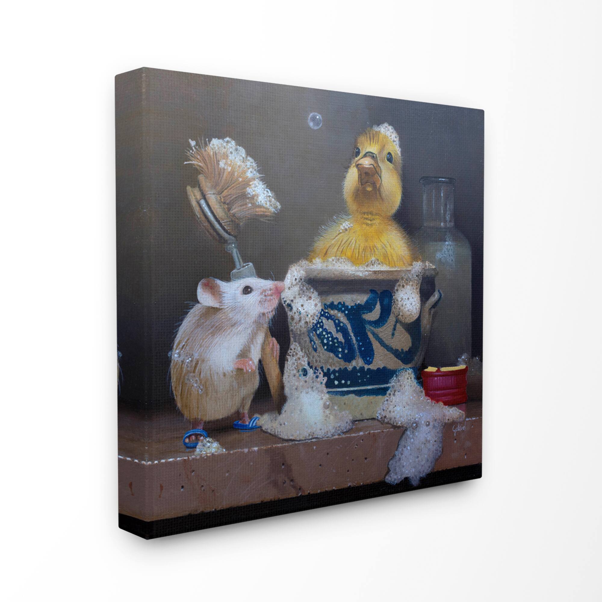 Stupell Industries Baby Mouse & Chick Painting Wall Accent